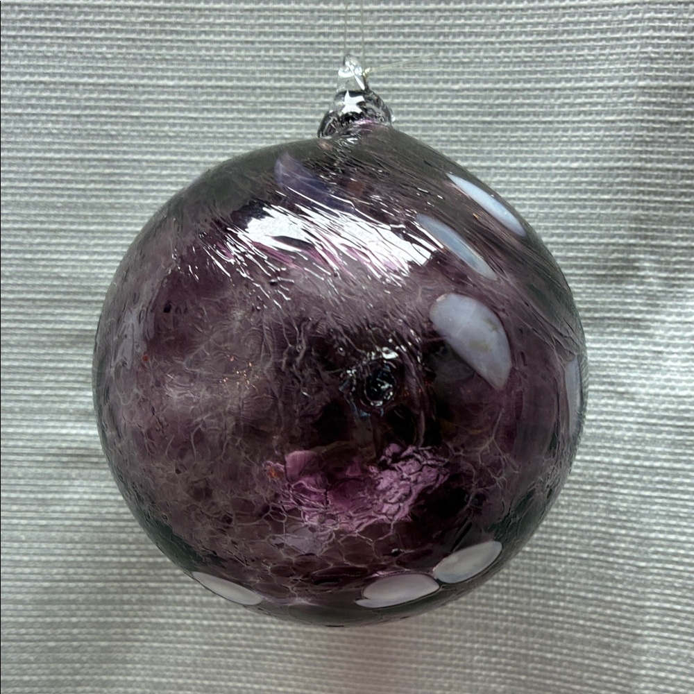 Artisan Purple Glass Ornament